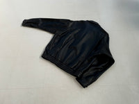80s Burberry Leather Jacket L Black