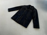 90s Polo RalphLauren Leather CarCoat S Black