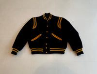 70s Vintage Varsity jacket Black&Yellow