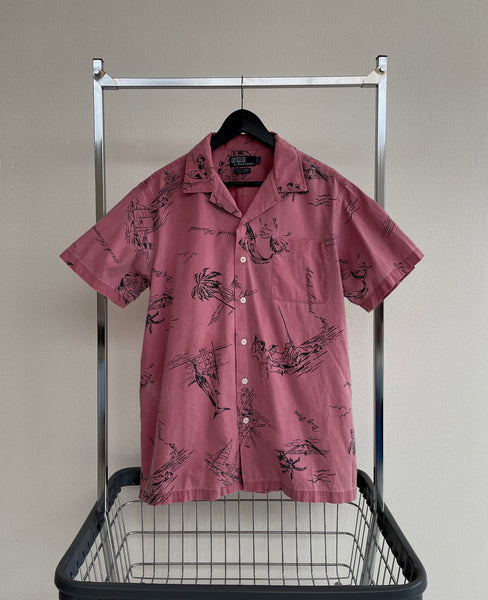 90s Vintage RalphLauren VINTAGE CALDWELL OpenCollar Shirt L SalmonPink