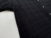 90s Vintage RalphLauren CALDWELL Shadow Plaid shirt L Black