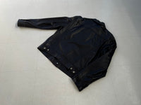 90s RalphLauren Leather Trucker Jacket L Black