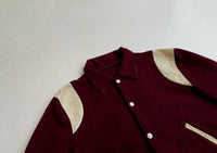 50s Vintage CCC Varsity jacket Burgundy