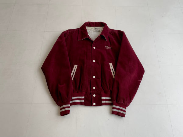 60s Vintage WESTWIND Corduroy Varsity jacket Burgundy