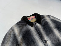 90s SANTAFE TRAIL Ombré Wool Jacket M Black&White
