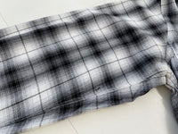 50s Vintage TOWNCRAFT ShadowPlaid Loop Shirt M Black&White