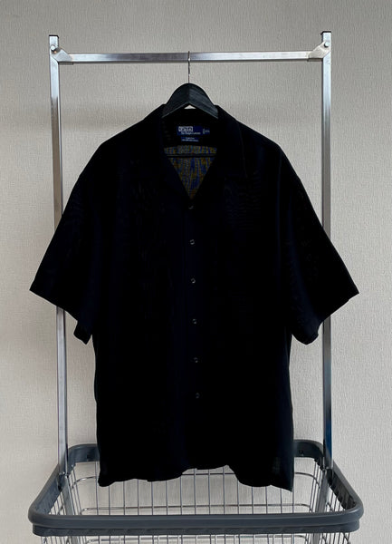90s Vintage RalphLauren CLAYTON OpenCollar shirt XXL Black