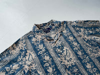 90s Vintage Polo Ralph lauren “Striped Paisley”OpenCollar Shirt XL