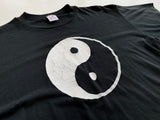 90s Vintage Ying Yang T Shirt XL Black