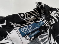 90s Vintage RalphLauren Hawaiian OpenCollar Shirt XXL Black&White