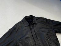80s Burberrys Leather Jacket Black