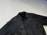 80s Burberrys Leather Jacket Black