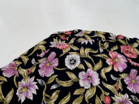 90s Polo RalphLauren CLAYTON Colorful Flowers Loop Shirt XL Black