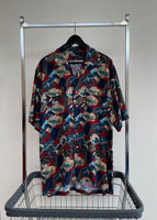 90s Vintage Polo RalphLauren “Hotel”Opencollar Rayon Shirt L