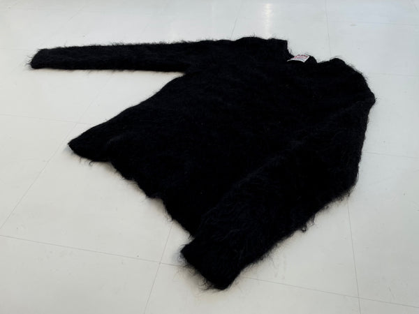 60s Vintage HIGHLAND Super Fuzzy Mohair Sweater Black Medium