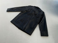 90s Polo RalphLauren Leather CarCoat M Black