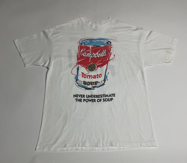 90s Campbell soup “In your face” Tshirt XL