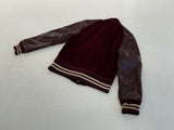 60s Vintage Varsity Jacket Wool&Leather Burgundy