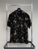 90s Vintage Polo RalphLauren CLAYTON Flower&Leaf 100%Linen Shirt L Black