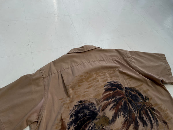 Ralph Lauren Vintage Camp Palm Tree Mサイズ レア 90s Polo Ralph Lauren ビンテージキャンプ 開襟シャツ