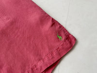 90s Vintage Polo RalphLauren CALDWELL OpenCollar Shirt L SalmonPink