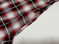 50s vintage BRENT Ombre check Opencollar shirt RedXBlackXWhite XL