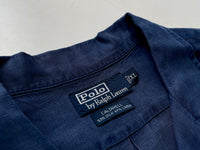 90s Vintage RalphLauren CALDWELL OpenCollar Shirt XL Navy