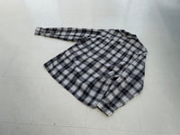 50s Vintage TOWNCRAFT ShadowPlaid Loop Shirt M Black&White