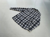 50s Vintage TOWNCRAFT ShadowPlaid Loop Shirt M Black&White