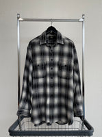 90s RRL ShadowPlaid Shirt L Black&White
