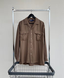 90s Polo RalphLauren Rayon Loop Shirt M LightBrown