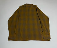50s vintage Arrow Ombre opencollar rayonshirt Mustard XL