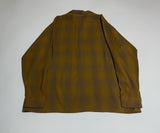 50s vintage Arrow Ombre opencollar rayonshirt Mustard XL