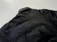 80s Eddie Bauer Leather Puffer Jacket L Black