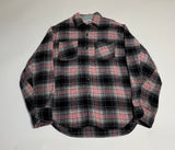 70s Vintage Fruit of the Loom Ombre Wool shirt Black&Pink L