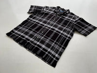 90s Vintage CALDWELL Plaid Black&White Shirt XL