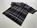 90s Vintage CALDWELL Plaid Black&White Shirt XL