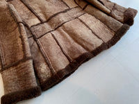 70s Vintage LEATHER ATTIC Mouton Jacket Chocolate 38