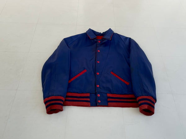 60s Vintage Varsity Jacket Reversible Navy&Red