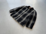 90s SANTAFE TRAIL Ombré Wool Jacket M Black&White