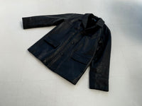 90s Polo RalphLauren Leather CarCoat M Black