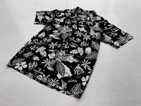 90s Vintage RalphLauren Rayon “Black Hawaiian” Shirt M Black