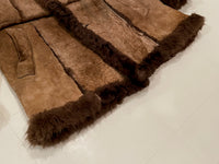 70s Vintage Tradition Mouton Coat Chocolate
