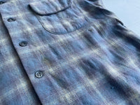 70s Vintage Pendleton Shadow Plaid Wool shirt LightBlue&LightPurple