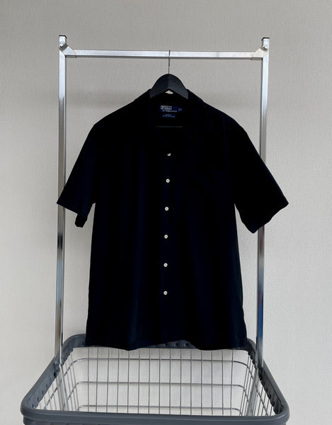 90s Vintage RalphLauren CALDWELL OpenCollar Shirt M Black