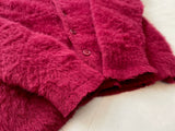 60s Vintage MongomeryWard Mohair Cardigan M Burgundy