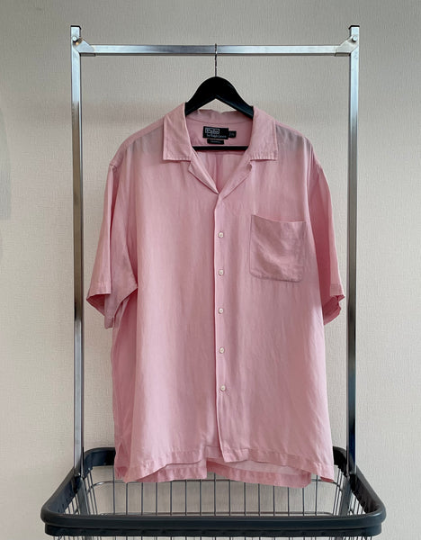 90s Vintage Polo RalphLauren CALDWELL OpenCollar Shirt XL Pink