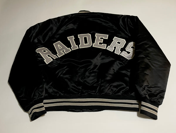 80s Chalk Line RAIDERS スタジャン 黒 USA製 XL