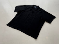 90s Vintage RalphLauren CLAYTON OpenCollar shirt XXL Black