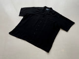 90s Vintage RalphLauren CLAYTON OpenCollar shirt XXL Black